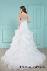 LW2038 Strapless Mermaid Wedding dress with Ruffle Skirt