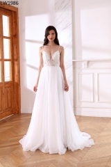 LW1986 Light Tulle Bridal Dress
