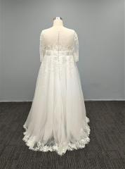 WT3297 Plus Size Wedding Gown
