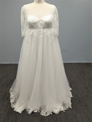 WT3297 Plus Size Wedding Gown