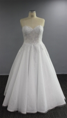 LW4143 Plus Size Sparkle Wedding Dress Floor length