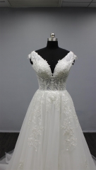 WT4291 New Arrival Wedding Gown Sparkle Lace, Top illusion