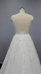 WT4291 New Arrival Wedding Gown Sparkle Lace, Top illusion