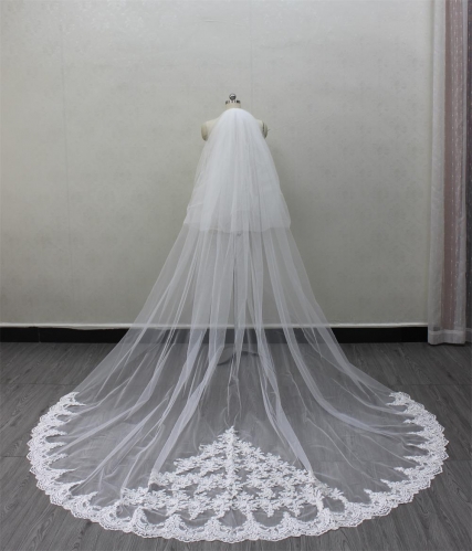 V1106 3.8M Long Bridal Veil