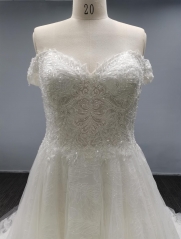WT4169 Plus Size Bridal Gown Off shoulder Wedding dress