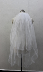 V1102 1M Short Bridal Veil 3 layers