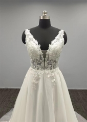 WT4317B Elegant A line Bridal Dress