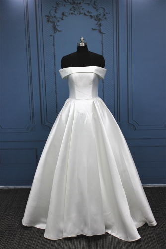 WT4320B Mikado Bridal Dress Off shoulder