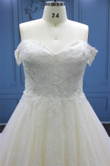 WT4408 Luxury Plus Size Bridal Gown Ball Gown Leashion Bridal