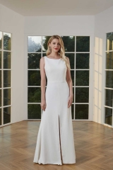 WT4364 2023 New Simple Crepe Wedding Dress