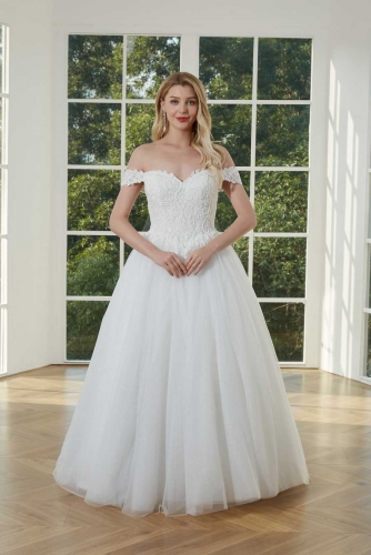 WT4180 2023 New Wedding Dress Floor length Off shoulder