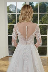 WT4297 2023 New Long Sleeves Wedding Dress Removable Skirt