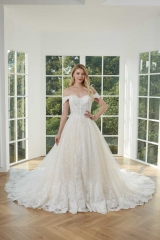 WT4408 2023 New Luxury Ball Gown Off Shoulder with Big Chaple Train