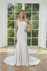 WT4353 2023 New Crepe Mermaid Wedding Dress