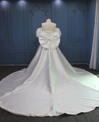 WT4357 Plus size Mikado bridal dress