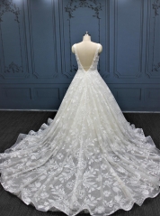 WT4191 Gorgous unique new design lace wedding gown