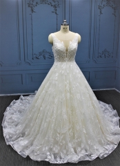 WT4191 Gorgous unique new design lace wedding gown