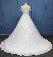 WT4186 Sweetheart A line tulle lace wedding dress