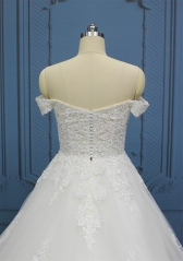 WT4186 Heavy Beads & Lace Ball Gown