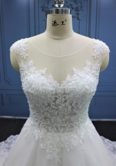 WT4183 Lot Beads & Heavy Lace Ball Gown