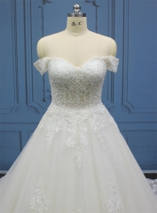 WT4186 Heavy Beads & Lace Ball Gown