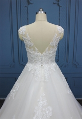 WT4183 Lot Beads & Heavy Lace Ball Gown