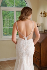 WT4713 2024 new Gorgeous Mermaid wedding dress, Straps