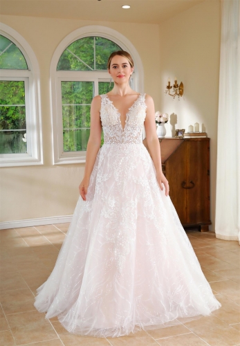 WT4511 2024 New sparkle lace ball gown