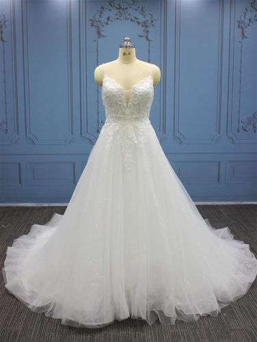 WT4409 Straps Lace Ball Gown