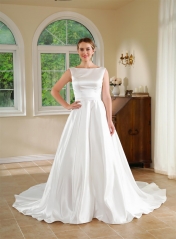 WT4616 2024 new quality Import Satin A line wedding dress