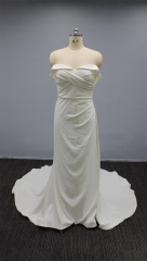 WT2268 Stretch Crepe Fit & trumpet bridal dress