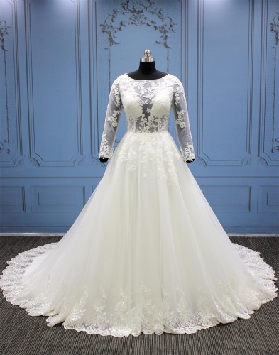 WT2282 Long sleeves Ball Gown