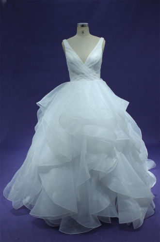 LW2092 Puff Skirt A line wedding gown