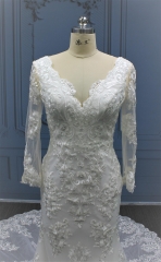 WT2290 Long sleeves lace mermaid dress