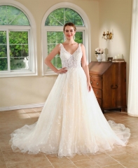 WT4193 New Luxury Lace & Beads Ball Gown