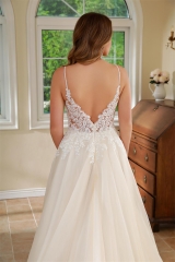 WT4194 2024 New Gorgeous Light Tulle A line wedding dress