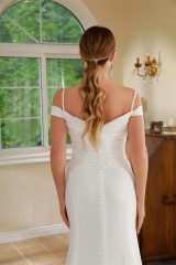 WT4613 2024 new Crepe Fit & Flare Elegant wedding dress