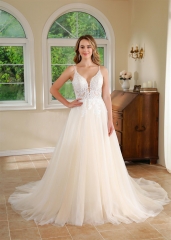 WT4194 2024 New Gorgeous Light Tulle A line wedding dress