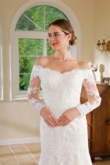 WT4517 2024 new lace Mermaid Wedding dress, long sleeves