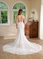 WT4713 2024 new Gorgeous Mermaid wedding dress, Straps