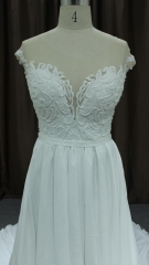 LW1980 chiffon bridal dress