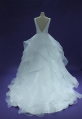 LW2092 Puff Skirt A line wedding gown