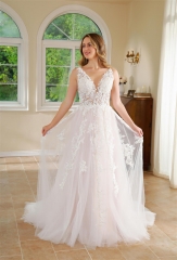 WT4507 2024 New Lovely Lace Light Tulle A line wedding dress