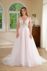 WT4508 2024 New Lace Light Tulle A line wedding dress