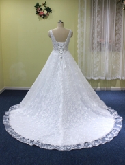 WT4521 new full lace Straps Aline bridal dress