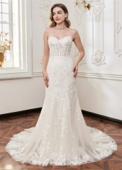 WT4881 Luxury fitted and flare mermaid gown