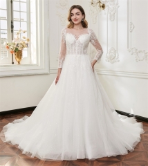WT4750 Long sleeves ball gown