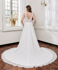 WT4857 elegant chiffon bridal