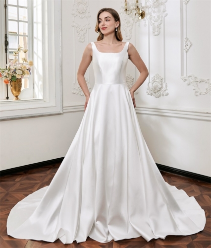 WT4851 New Straps Mikado Ball Gown