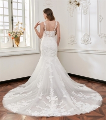 WT4836 2026 nwe Luxury Lovely flower lace Mermaid bridal